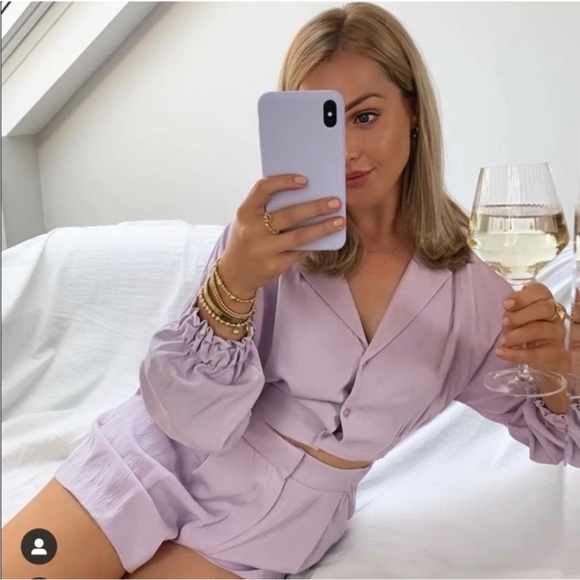 ZARA NWOT FLOWY LOUNGE TOP AND SHORTS SET XS - Picture 9 of 11